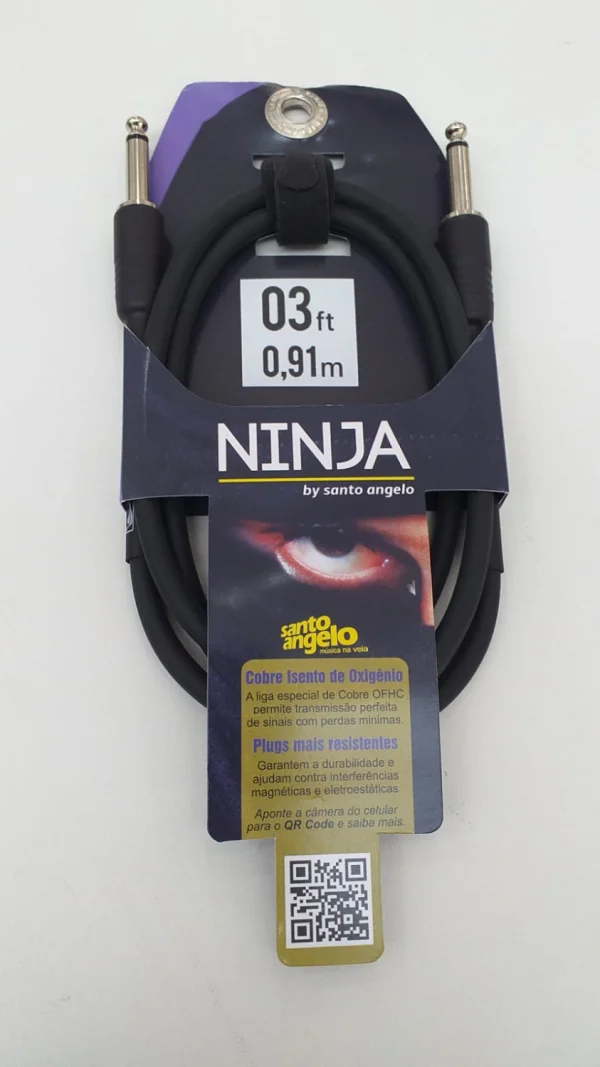 CABO INSTRUMENTO P10 X P10 0,91M 0,20MM NINJA SANTO ANGELO