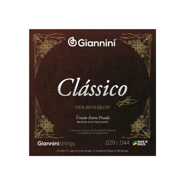 ENCORDOAMENTO VIOLAO 65/35 PRATA T.E.P GIANNINI