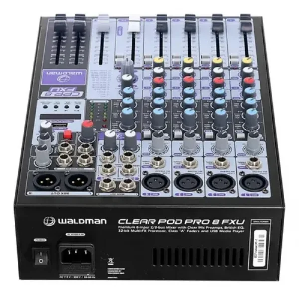 MESA DE SOM 8 CANAIS CPP-8FXU WALDMAN