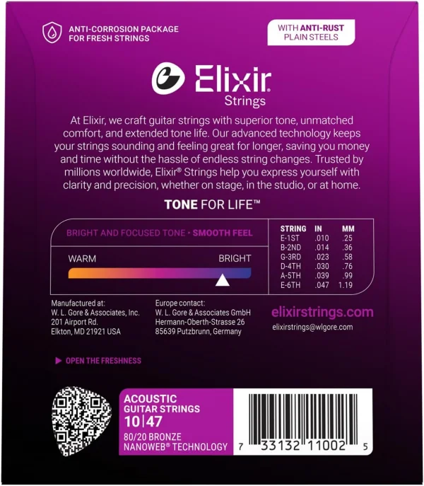 ENCORDOAMENTO VIOLO AO 010 EXTRA LIGHT ELIXIR