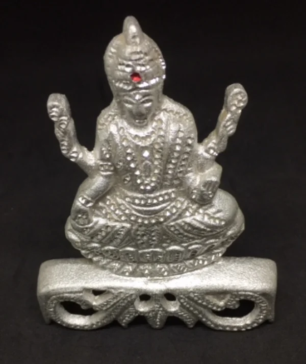 Estatueta Lakshmi de Metal Branco