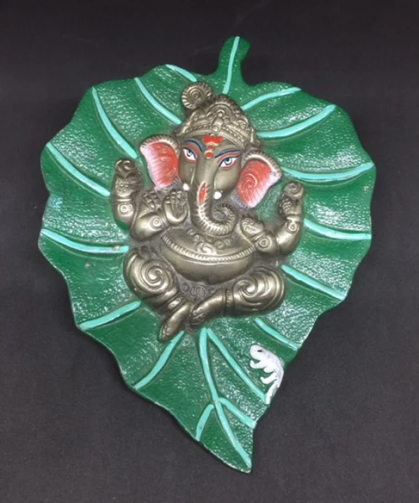 Ganesha na Folha Verde