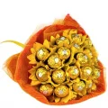 Buquê de Ferrero Rocher Amarelo Buquê de Ferrero Rocher Amarelo