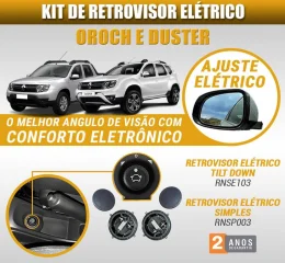 Kit Retrovisor Eletrico Etios Tose101 Tragial Tilt Down Top