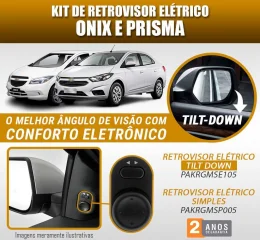 Kit Retrovisor Elétrico Sensorizado ( Tilt Down ) Fiat Novo Uno