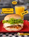 X-SALADA + SUCO DE LARANJA 500 ML.