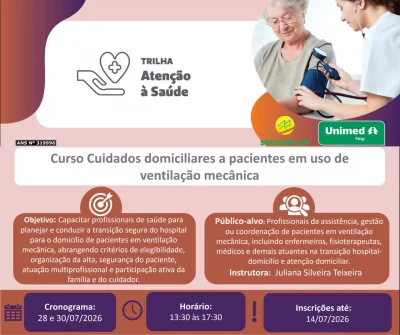 Curso cuidados domiciliares a pacientes em uso de ventila��o mec�nica