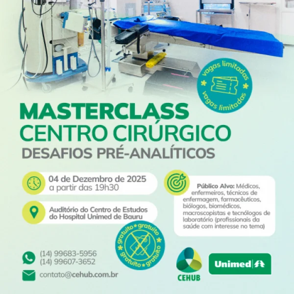 Dia 04/12/2025 - Masterclass Centro Cirrgico - Desafios pr-analticos