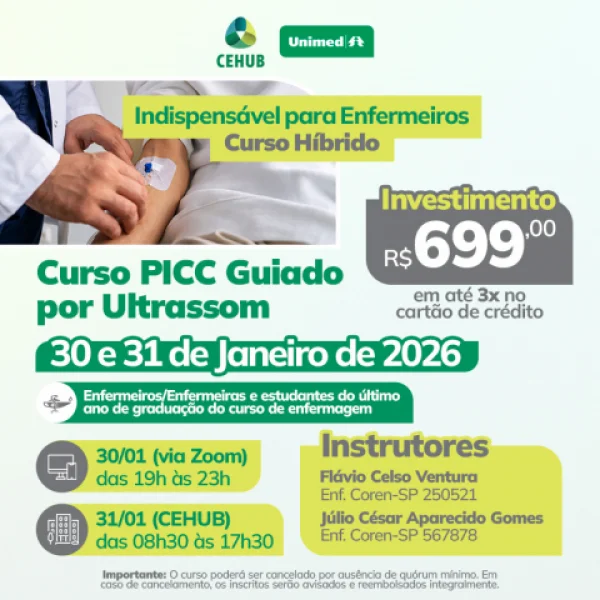 3� EDI��O - CURSO PICC GUIADO POR ULTRASSOM - DIAS 30 E 31 DE JANEIRO DE 2026