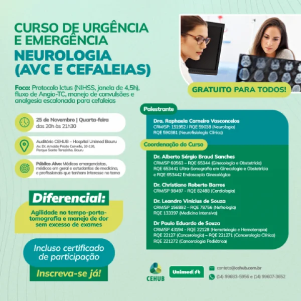 CURSO URGÊNCIA E EMERGÊNCIA  - Neurologia (AVC e Cefaleias)