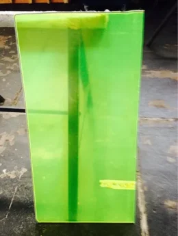 Chapa Acrilica Colorida Verde Fluorescente 1000x500mm Esp. 3,0mm