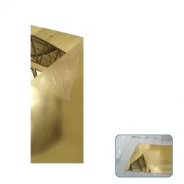 Chapa Acrilica Espelhada Dourada 1000x500mm Esp. 2,0mm
