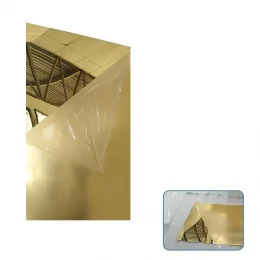 Placa Acr�lica Espelhada Dourada 1000x1000mm Esp. De 2,0mm
