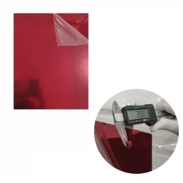 Placa Acr�lica Espelhada Vermelha 500x500mm Esp. 2,0mm