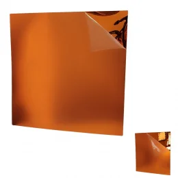 Placa Acr�lica Espelhada Laranja 1000x1000mm Esp. 2,0mm