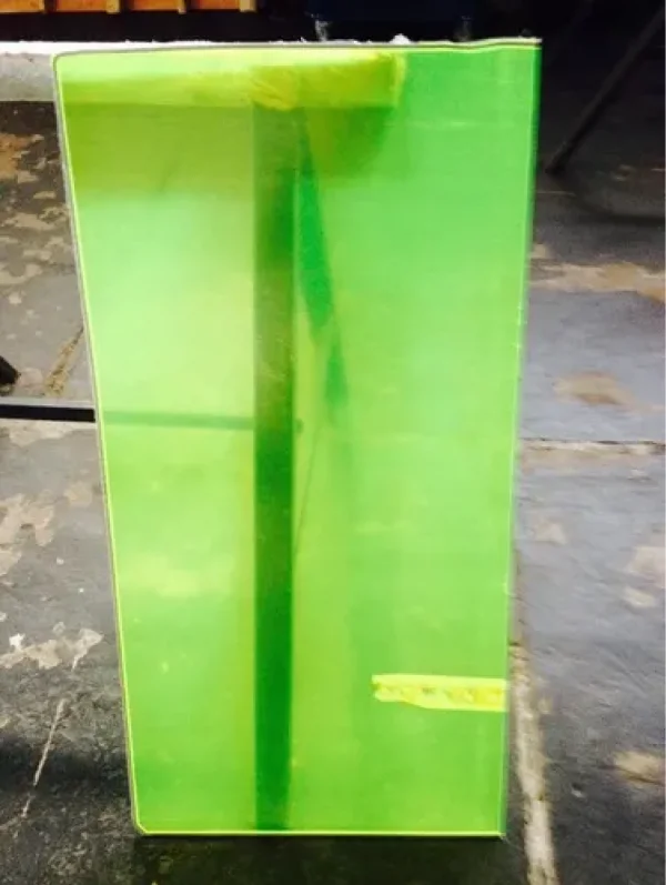 Chapa Acrilica Colorida Verde Fluorescente 1000x500mm Esp. 3,0mm