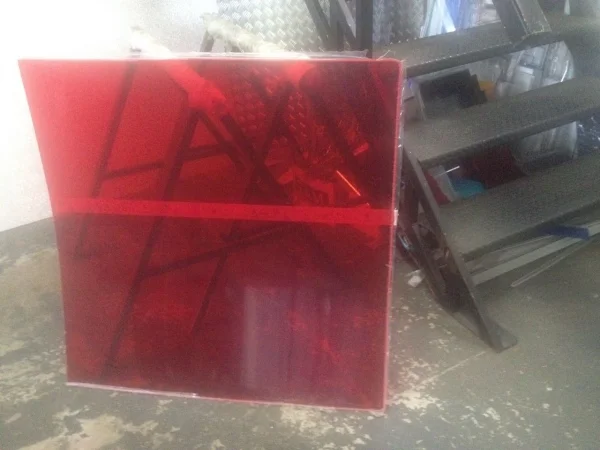 Chapa Acrilica Colorida Vermelho 1000x500mm Esp. 3,0mm