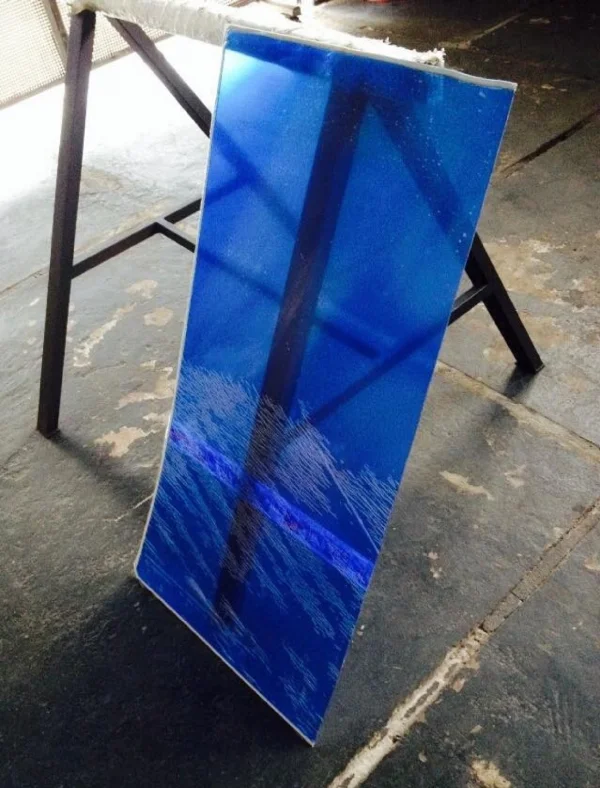 Chapa Acrilica Colorida Azul Transparente 50cmx50cm Esp. 3,0mm