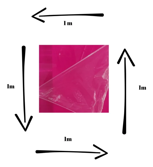 Chapa Acrilica Rosa fluorescente 1000x998mm esp. 3,0mm