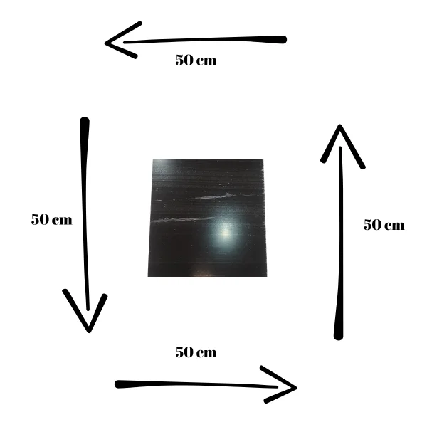 Chapa Acrilica Fum�. 50cm x 50cm Esp. 3,0mm