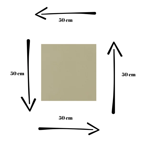 Chapa Acrilica Bege Marfim. 50cm x 50cm Esp. 3,0mm