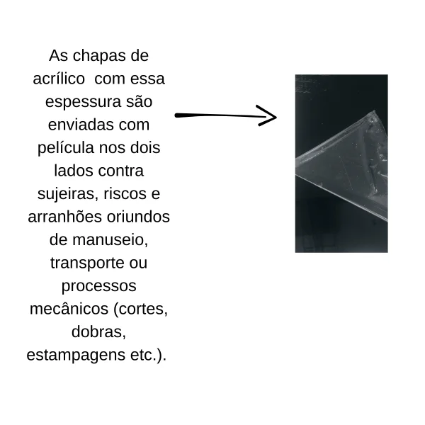 Chapa Acrilica Preta 1000x1000mm Esp. 3,0mm