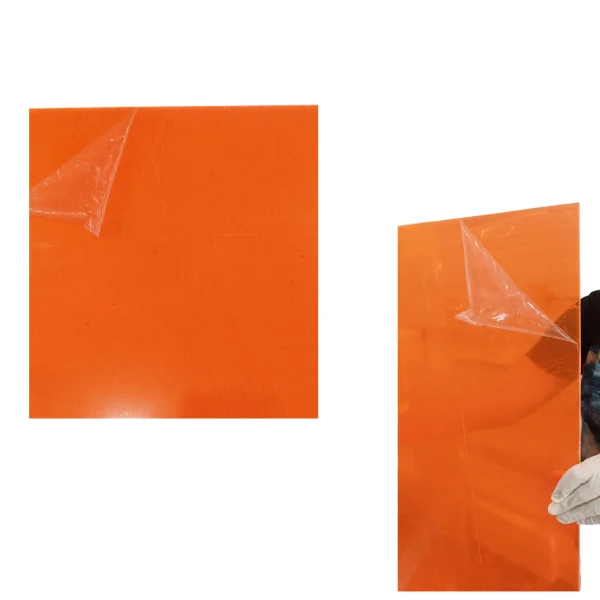Chapa Acrilica Colorida Laranja Fluorescente 50cmx50cm Esp. 3,0mm