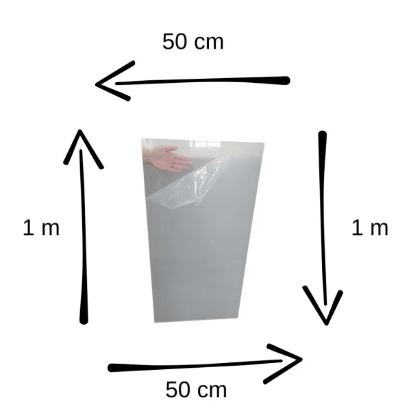 Chapa Acrilica Transparente 1000x500mm Esp. 6,0mm