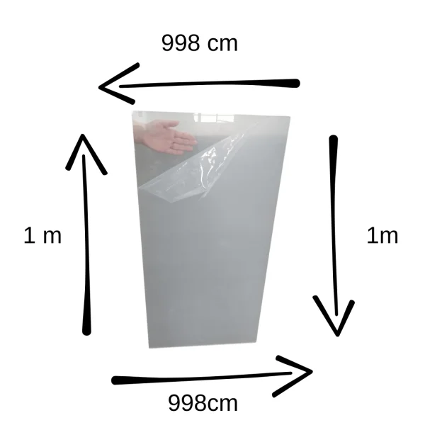 Chapa Acrilica Transparente 1000x998mm Esp. 10mm