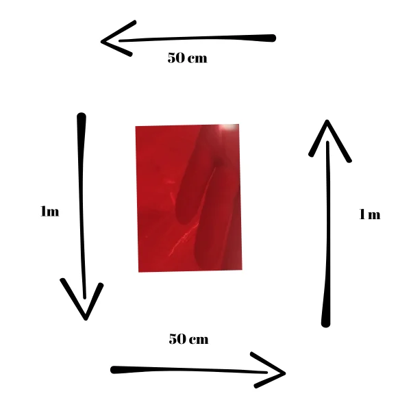 Chapa Acrilica Colorida Vermelho 1000x500mm Esp. 3,0mm