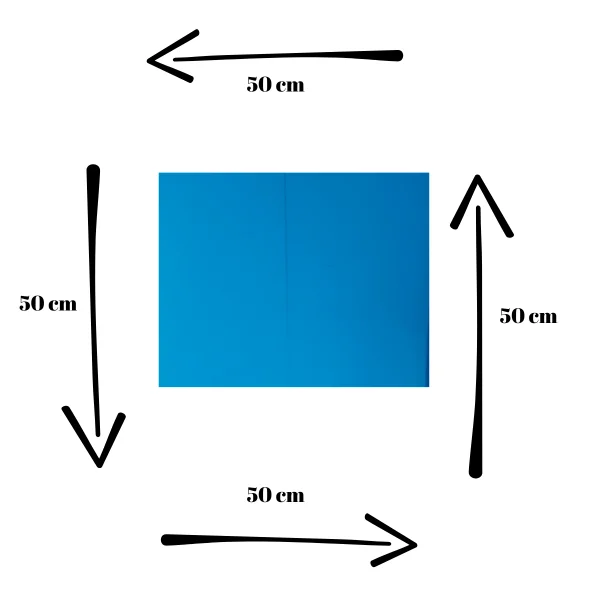 Chapa Acrilica Colorida Azul Transparente 50cmx50cm Esp. 3,0mm