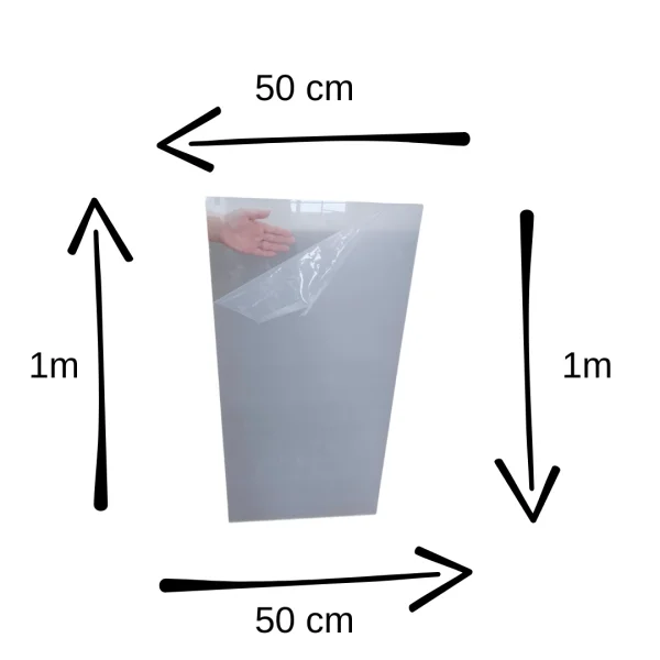 Chapa Acrilica Transparente 1000x500mm Esp. 5,0mm