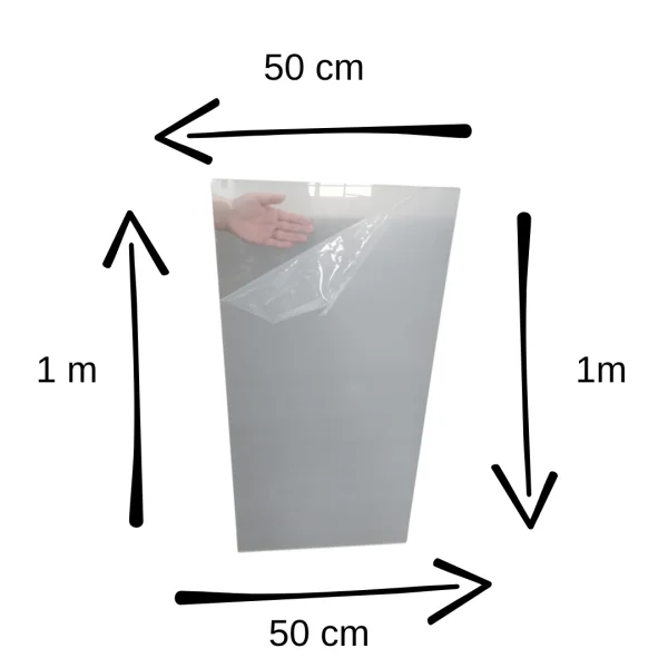 Chapa Acrilica Transparente  1000x500mm Esp.de 10mm