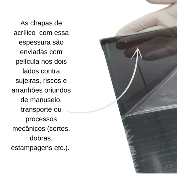 Chapas Acr�licas Fum� 1,0mt X 1,0mt Na  Esp. De 3,0mm