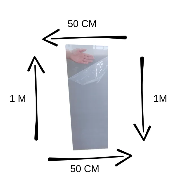 Chapa Acr�lica Transparente  1000x500mm Esp.de 4,0mm