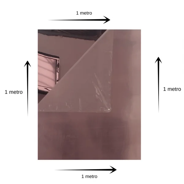 Chapa Acr�lica Espelhada Rose 1000x1000mm Esp. De 2,0mm