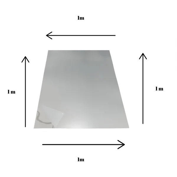 Chapa Acr�lica Espelhada Prata 1000x1000mm Esp. De 2,0mm