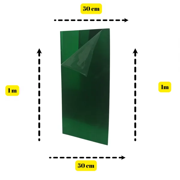 Placa Acr�lica Espelhada Verde 1000x500mm Esp. 2,0mm