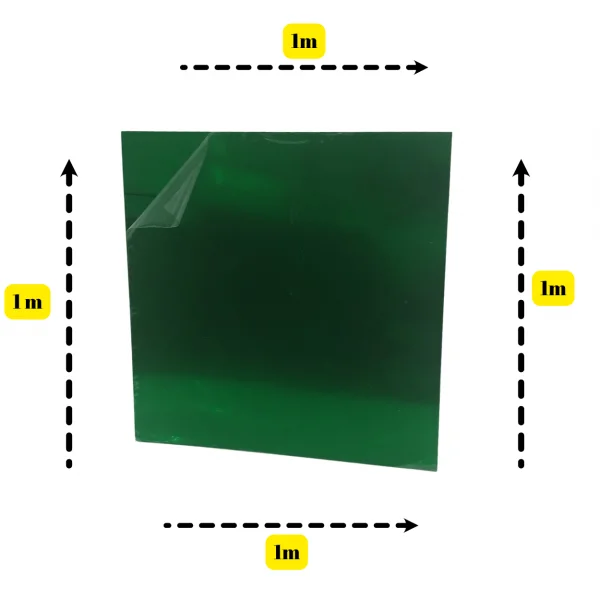 Placa Acr�lica Espelhada Verde 1000x1000mm Esp. 2,0mm