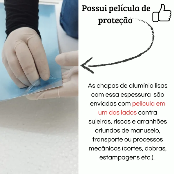 Chapa Alum�nio Liso 500x500mm esp. 0,3mm