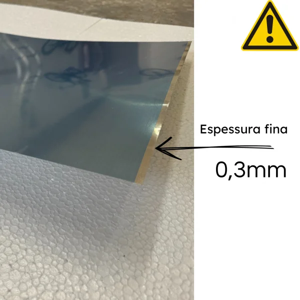 Chapa Aluminio Lisa 1000x500mm Esp. 0,3mm
