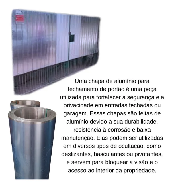 Chapa Aluminio 2,20mt X 1,0mt Esp. 0,4mm (fechar Port�o)
