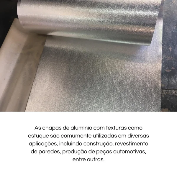 Chapa Aluminio Stucco 1000x500mm Na Esp. De 0,5mm (estuque)