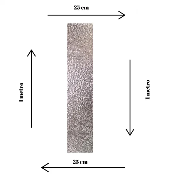 Chapa Aluminio Stucco 1000x250mm Na Esp.0,5mm