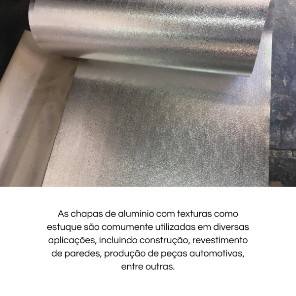 Chapa Aluminio Stucco 1000x250mm Na Esp.0,5mm