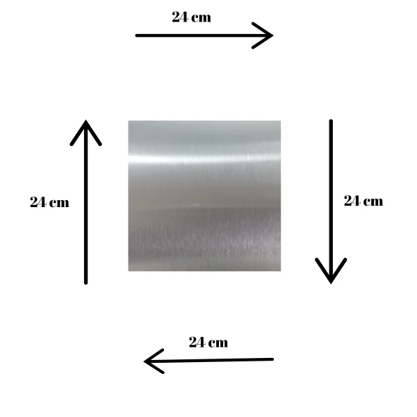 Chapa A�o Inox 430 Escovado 240x240mm Na Esp. De 0,5mm
