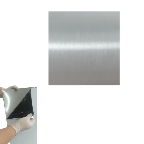Chapa A�o Inox 430 Escovado 240x240mm Na Esp. De 0,5mm
