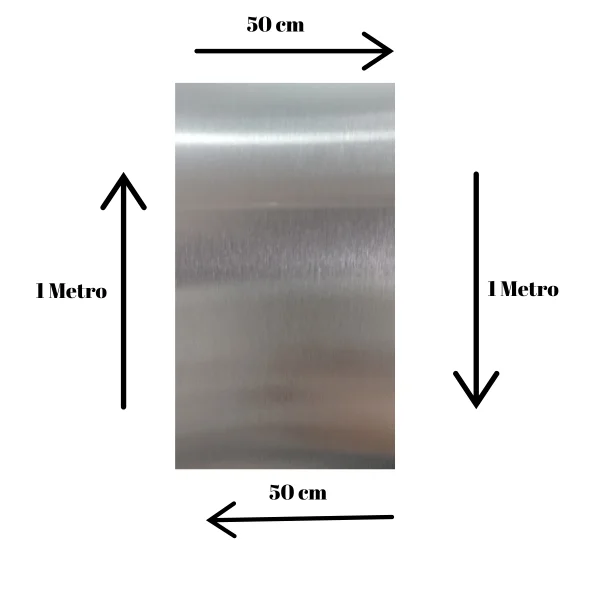 Chapa A�o Inox 430 Escovado 1000x500mm Na Esp. 0,5mm