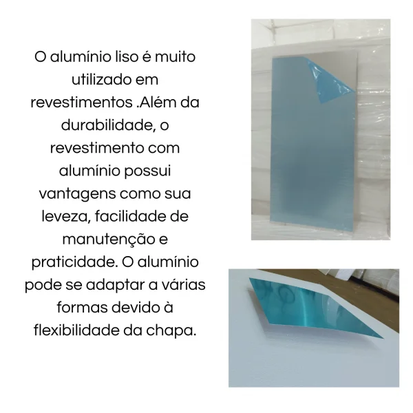 Chapa Aluminio Lisa 500x500mm Na Esp. De 0,8mm.
