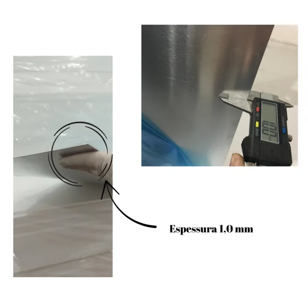 Chapa Aluminio Lisa 1,00mt X 50cm Na Esp. De 1,0mm